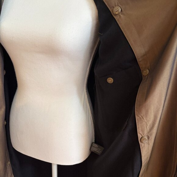 East 5th Black Button & Zip Trench Coat with Detachable Hood & Lining, Size SP - Picture 5 of 15